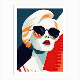 Sleek Pop Art US Icons Art Print