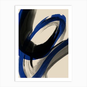 Black And Blue No 2 Art Print