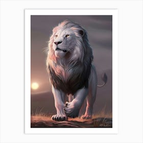 White Lion 3 Art Print