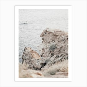 Coastal Textures, Santorini 1 Art Print