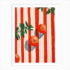 Tomatoes Summer Illustration 6 Art Print