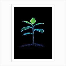 Neon Plant 31 Art Print