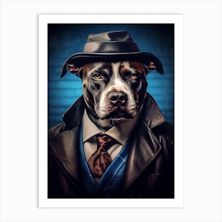 DOGS GOLDEN RETRIEVER GANGSTER STYLE Poster for Sale by KAZUDESIGNART