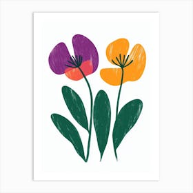 Two Flowers Art Print