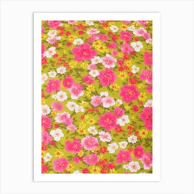 Snapdragon Floral Print Retro Pattern 1 Flower Art Print