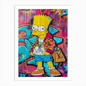 Pop art The Simpsons Graffiti Art Print