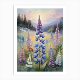 Beautiful Finlands National Flower Lupine Art Print