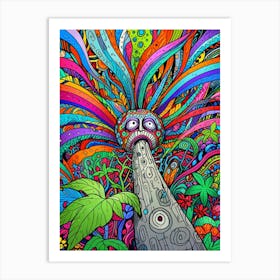 Psychedelic Tree Art Print