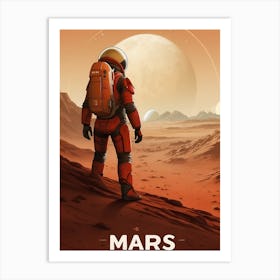 Mars astronaut Art Print