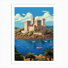 Bodrum Castle St Peters Caastle Pixel Art 6 Art Print