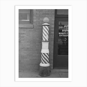 Barber Pole, Williston, North Dakota By Russell Lee Art Print