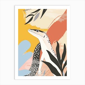 Monitor Lizard Modern Design Illustration 1 Art Print