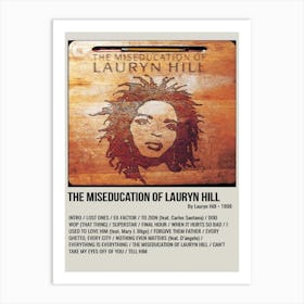 The Miseducation Of Lauryn Hill By Lauryn Hill 1998 Music Poster Art Print