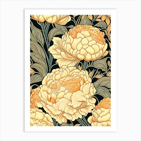 Karl Rosenfield Peonies 3 Orange Drawing Art Print