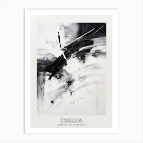 Timeless Reverie Abstract Black And White 12 Poster Art Print