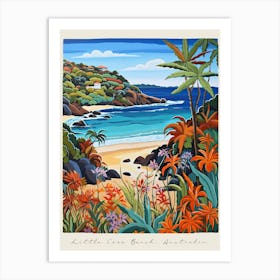 Poster Of Little Cove Beach, Australia, Matisse And Rousseau Style 1 Art Print