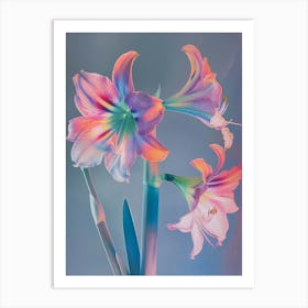 Iridescent Flower Amaryllis 3 Art Print