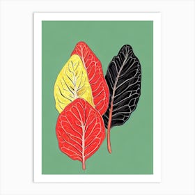 Collard Greens Bold Graphic vegetable Art Print