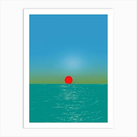 Sunset Over The Ocean 97 Art Print