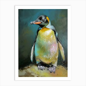 Adlie Penguin Robben Island Oil Painting 1 Art Print