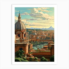 Rome Pixel Art 2 Art Print