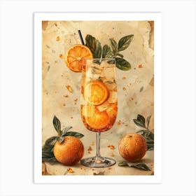 Cocktail With Oranges 10 Art Print