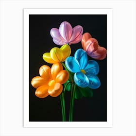 Bright Inflatable Flowers Cosmos 1 Art Print