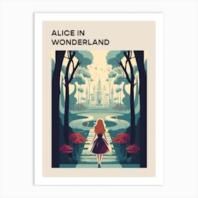 Alice In Wonderland Retro Poster 5 Art Print