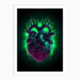 Neon Heart 1 Art Print