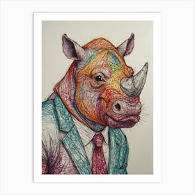 Rhino 3 Art Print