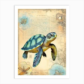 Beach House Sea Turtle  5 Art Print