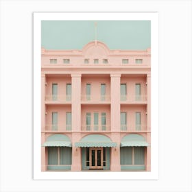 Retro Hotel Facade Photography Wes Anderson Style Art Print