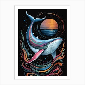 Whale In The Ocean Art Print