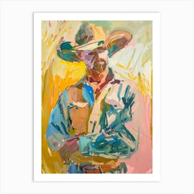 Painting Of A Cowboy 2 Art Print