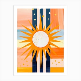 Modern sun Art Print