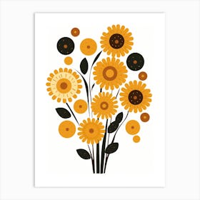 Sunflowers In A Vase 5 Art Print