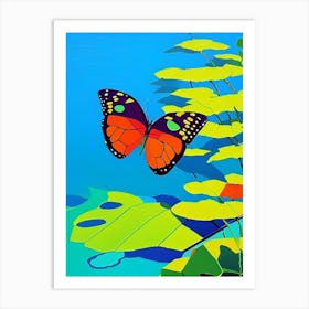 Comma Butterfly Pop Art David Hockney Inspired 3 Art Print