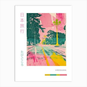 Hiroshima Retro Duotone Silkscreen 1 Art Print