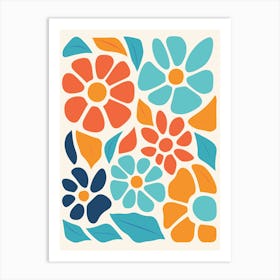 Abstract Floral Pattern 35 Art Print