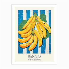 Marche Aux Fruits Bananas Fruit Summer Illustration 4 Art Print