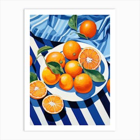 Oranges Fruit Summer Illustration 1 Art Print