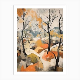 Autumn Fall Forest Pattern Painting 6 Art Print