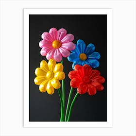 Bright Inflatable Flowers Oxeye Daisy 1 Art Print