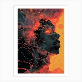 Woman'S Face 11 Art Print