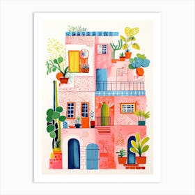 A House In Venice, Abstract Risograph Style 1 Art Print