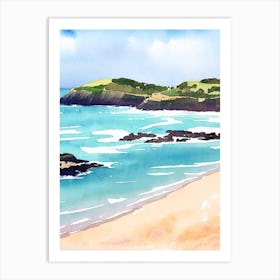 Porthminster Beach, Cornwall Watercolour Art Print