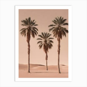 Palm trees desert art Art Print