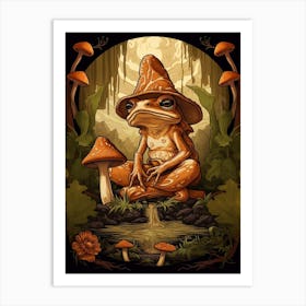 Wood Frog On A Throne Storybook Style 9 Art Print
