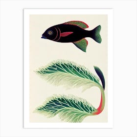 Leafy Sea Dragon Vintage Poster Art Print