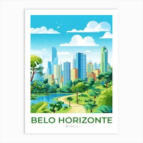 Brazil Belo Horizonte Travel Art Print